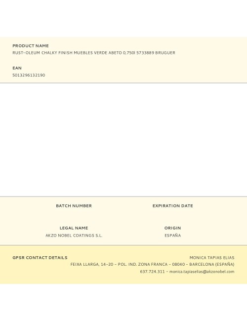 Rust-oleum chalky finish muebles verde abeto, 750 ml