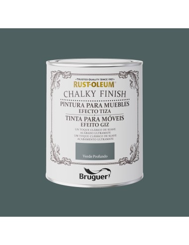 Rust-oleum chalky finish muebles verde profundo, 750 ml