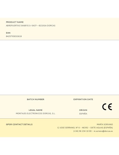 Abrepuertas 54abf/s s-5437--b210ga dorcas