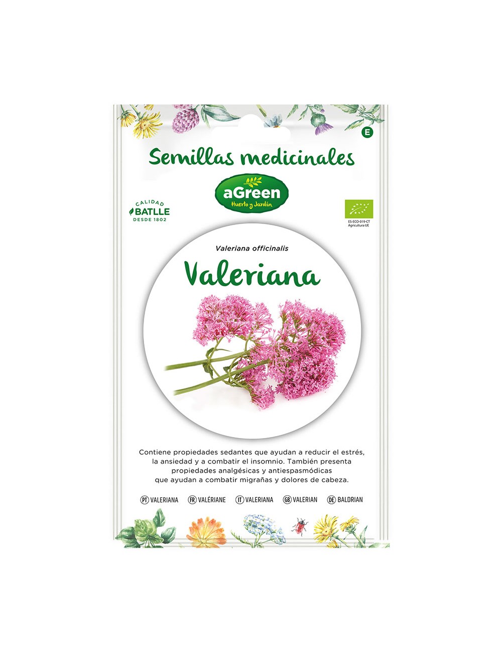 Sobre con semillas de valeriana "medicinal" eco 857014bolsh agreen