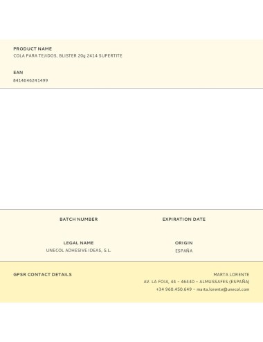 Adhesivo especial tejidos 30 ml