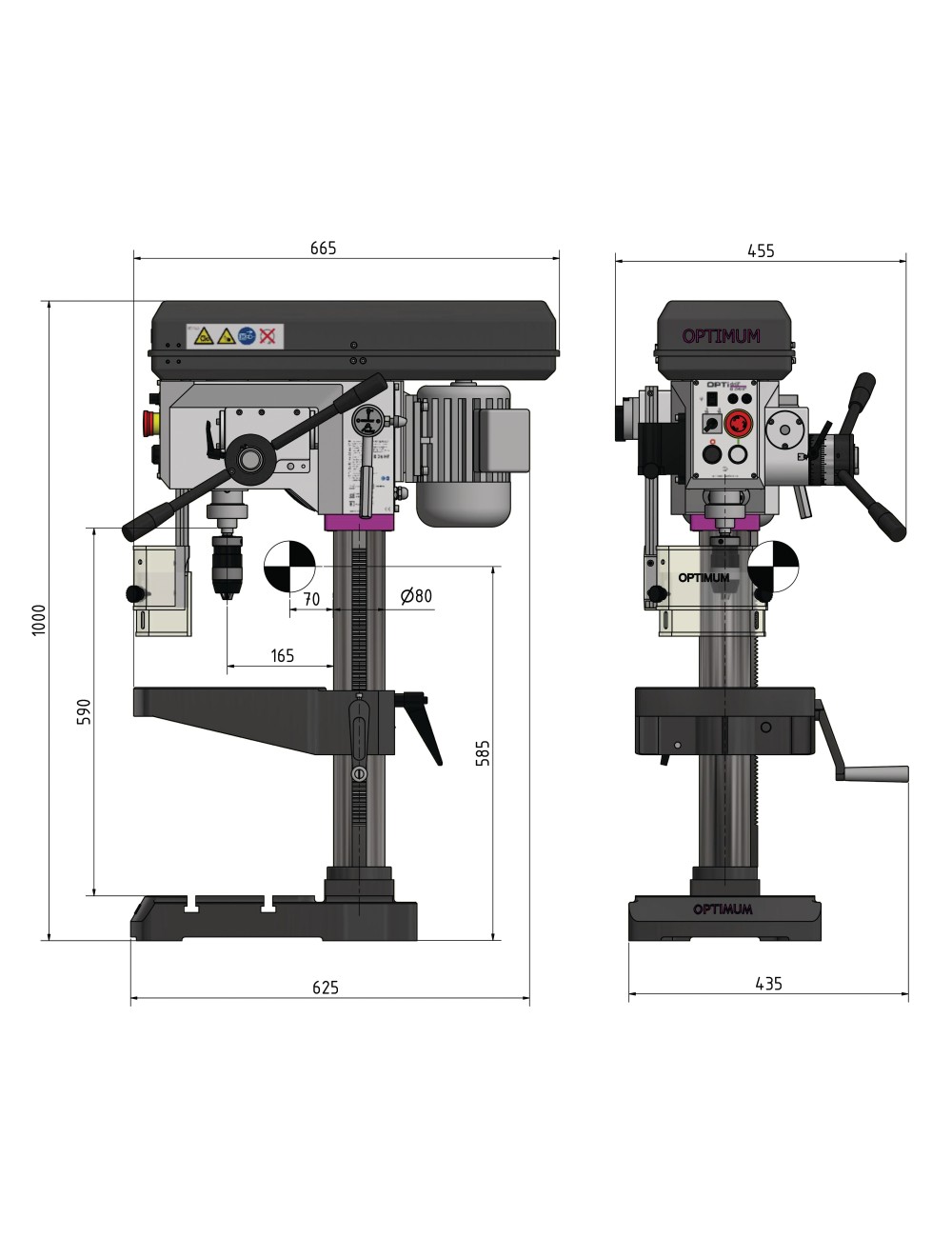 Taladro con Avance Automático  DH 28FT - 400V