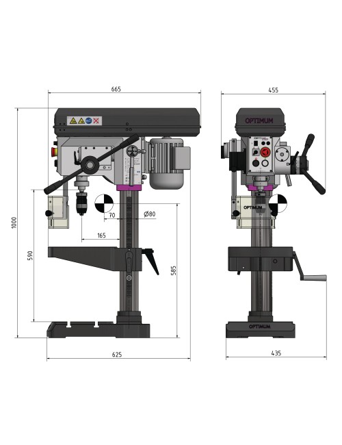 Taladro con Avance Automático  DH 28FT - 400V