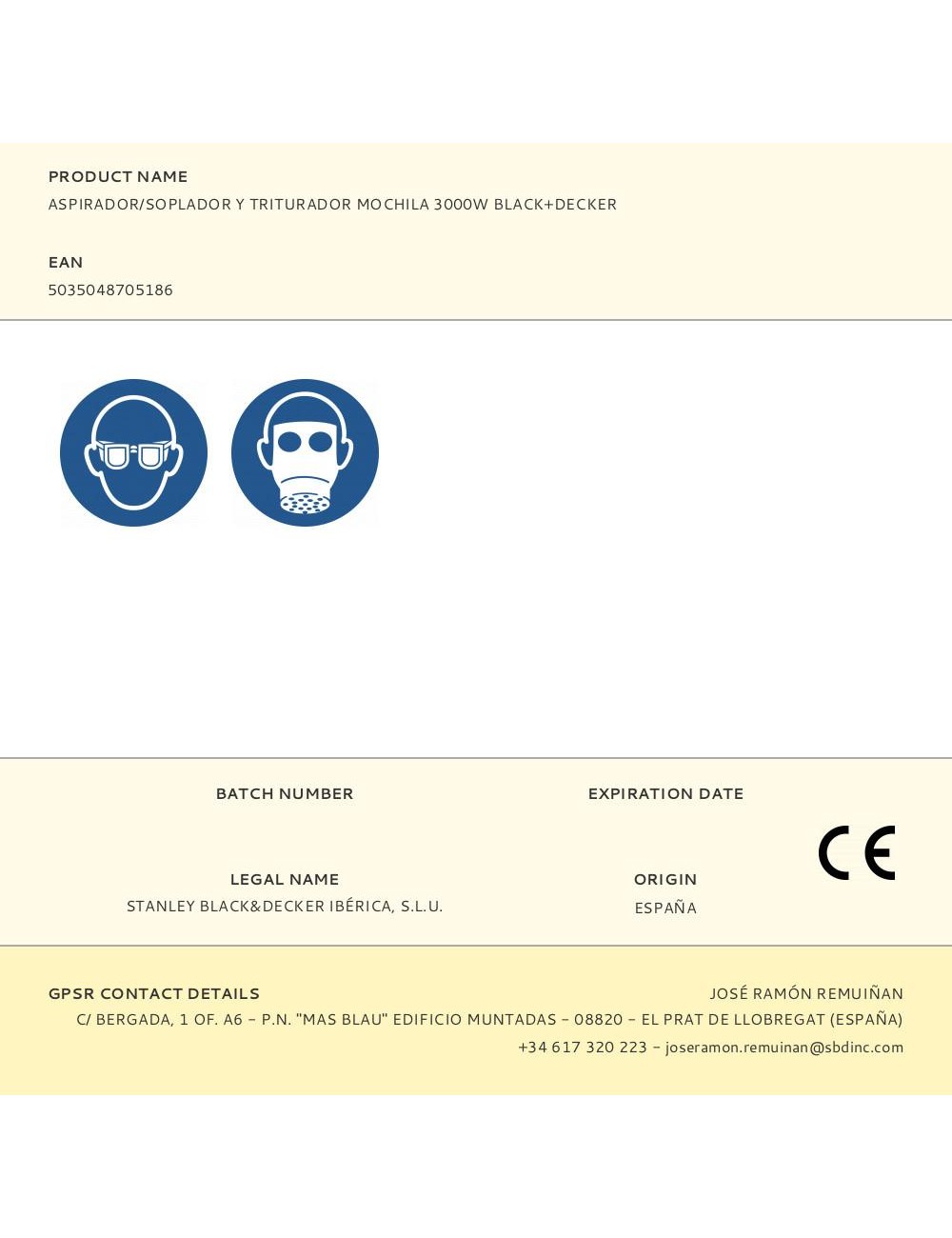 Aspirador/soplador y triturador mochila 3000w black+decker