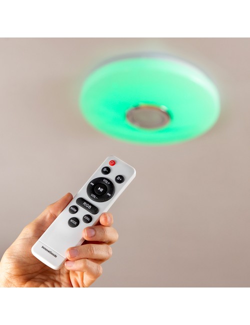 Plafón led circular con altavoz lumavox ø 29 x 7 cm