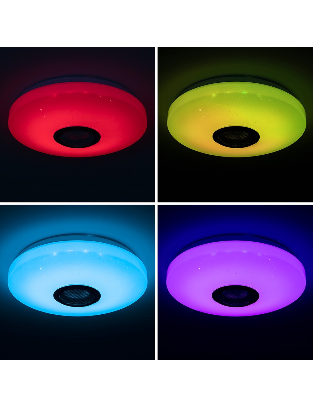 Plafón led circular con altavoz lumavox ø 29 x 7 cm