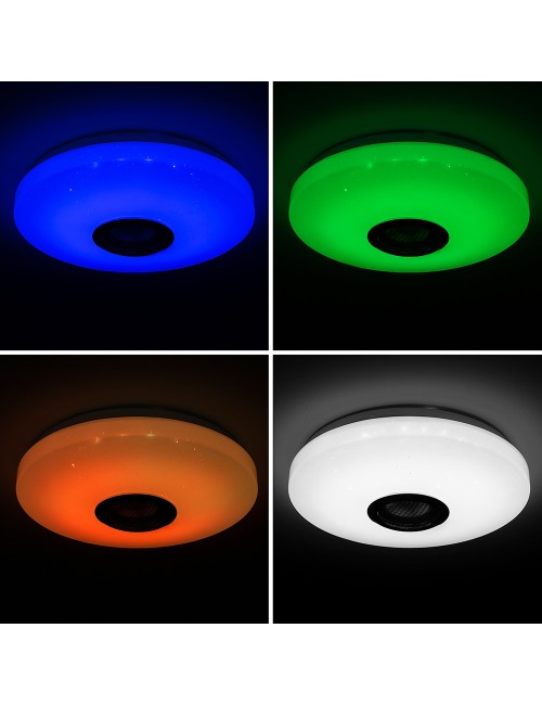 Plafón led circular con altavoz lumavox ø 29 x 7 cm