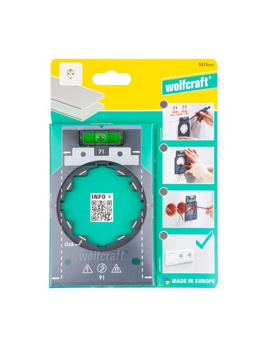 Plantilla para marcar y alinear, para medidas de 71 y 91 mm