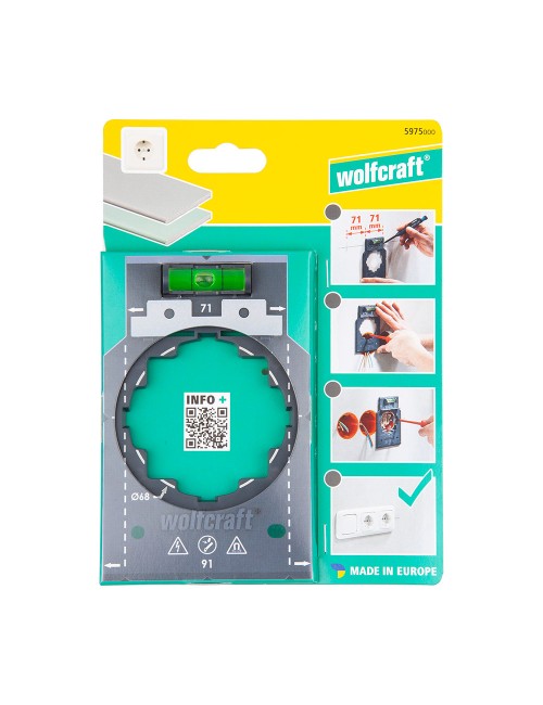 Plantilla para marcar y alinear, para medidas de 71 y 91 mm