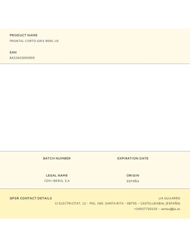 Frontal corto gris 909g jis