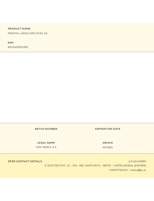 Frontal largo gris 910g jis