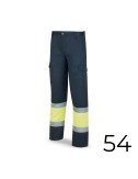 Pantalon poliester/algodón bicolor alta visibilidad azul/amarillo talla 54 388pfxyfa/54