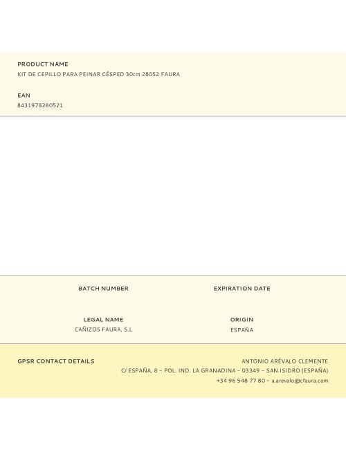 Kit de cepillo para peinar césped 30cm 28052 faura