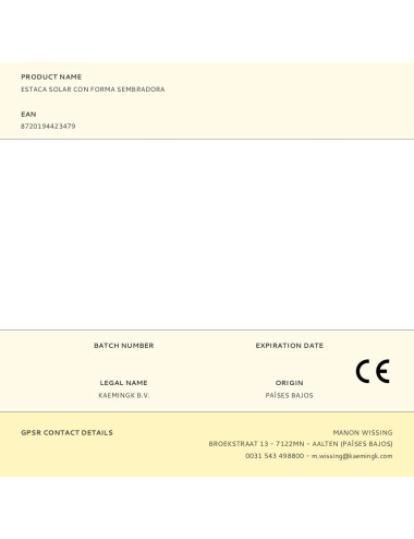 Estaca solar con forma sembradora