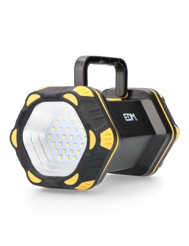 Linterna led de mano titan guard, recargable, 3 puntos de luz