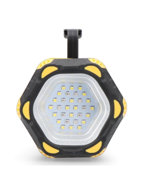 Linterna led de mano titan guard, recargable, 3 puntos de luz