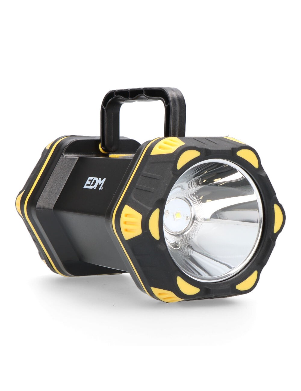 Linterna led de mano titan guard, recargable, 3 puntos de luz