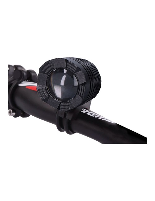 Foco led de aluminio recargable 180 lm, 50 lm, flash. función frontal / bicicleta