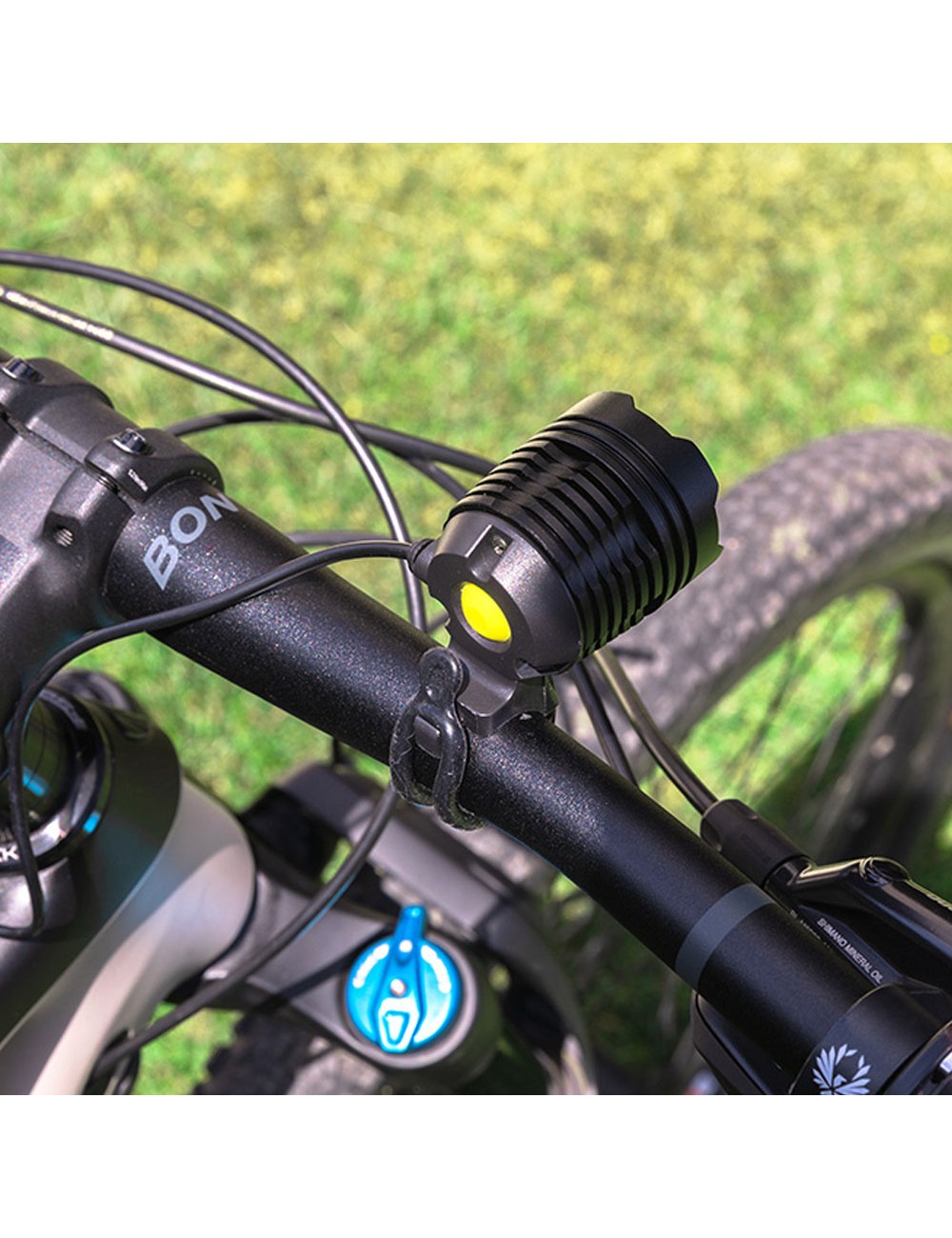 Foco led de aluminio recargable 180 lm, 50 lm, flash. función frontal / bicicleta