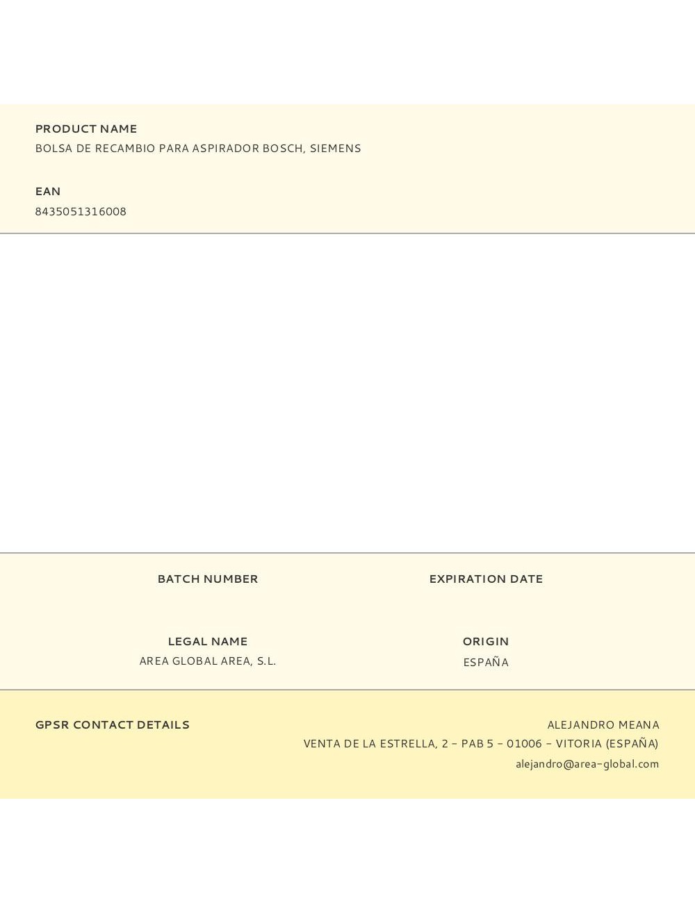 Bolsa de recambio para aspirador bosch, siemens