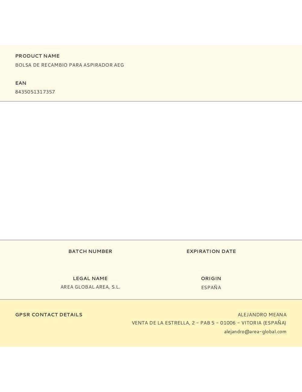 Bolsa de recambio para aspirador aeg