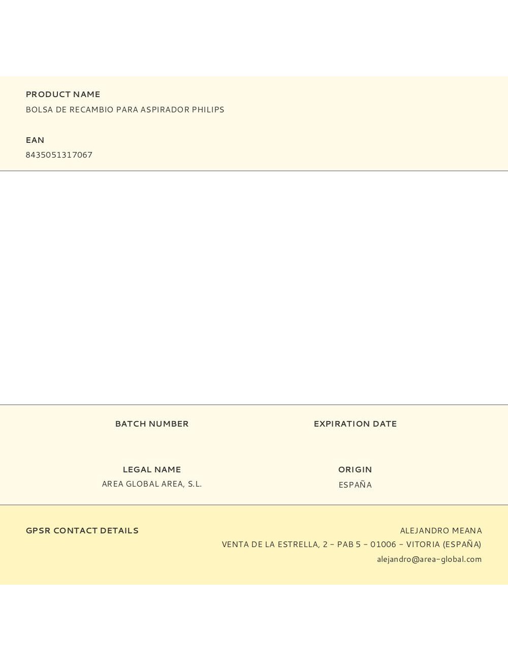 Bolsa de recambio para aspirador philips