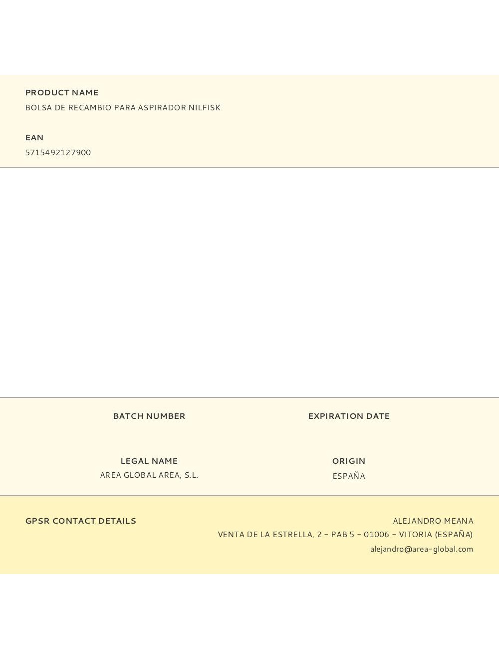 Bolsa de recambio para aspirador nilfisk