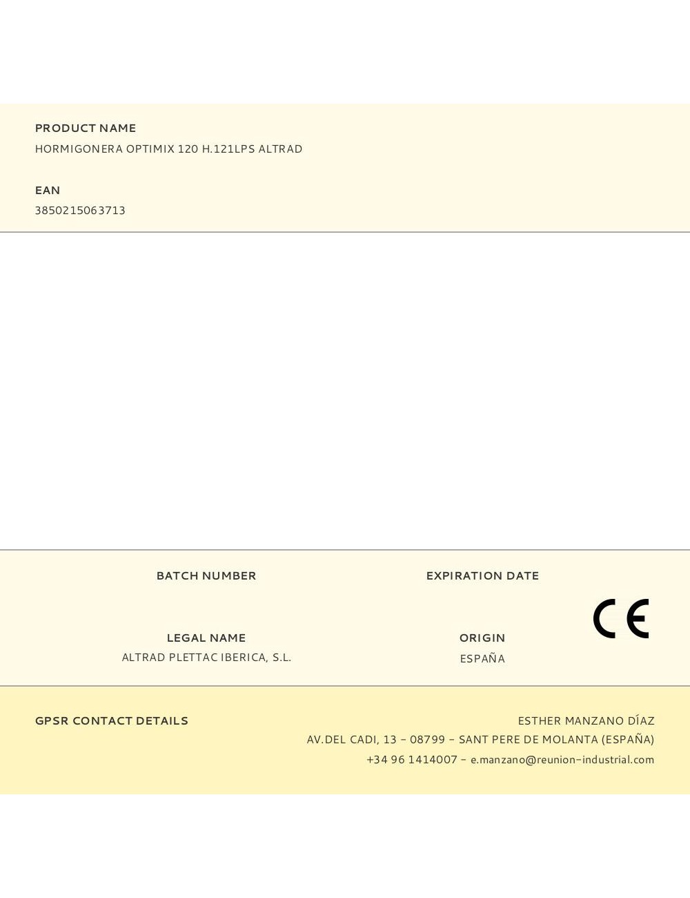 Hormigonera optimix 120 h.121lps altrad