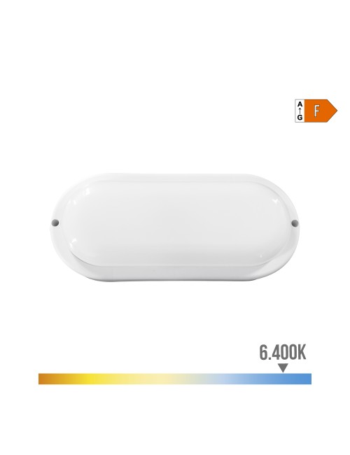 Aplique led oval 18 w 1820 lm 6400 k 10,2 x 4,5 x 23 cm