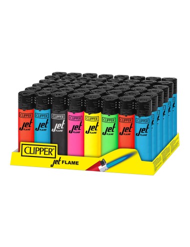 Encendedor clipper jet flame llama antiviento shiny colores surtidos ckj1a001h