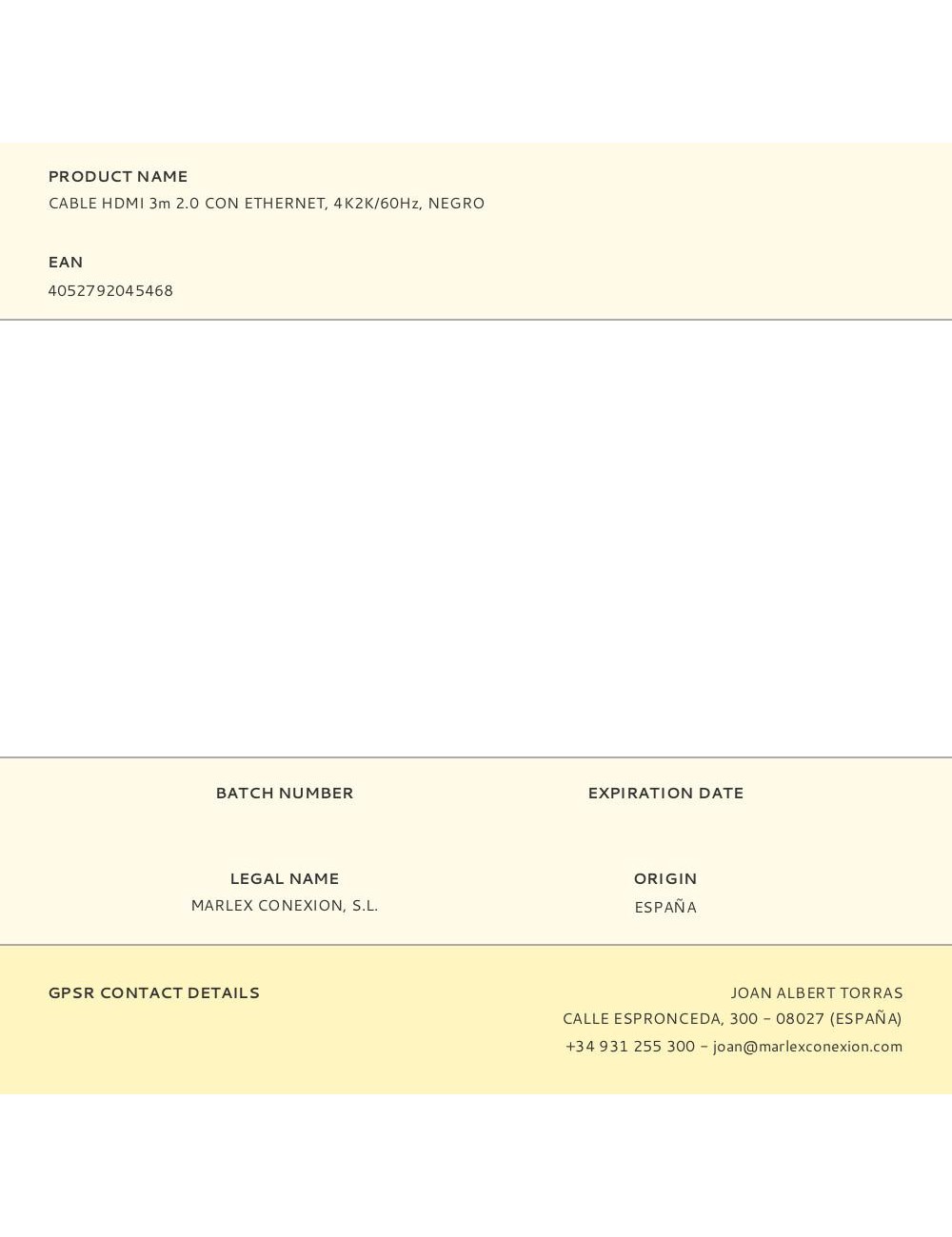 Cable hdmi 3m 2.0 con ethernet, 4k2k/60hz, negro