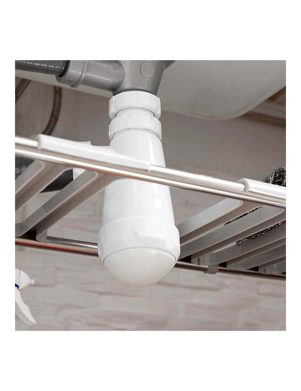 Estantería extensible de 2 estantes para fregadero shibblek 37,5 - 66,5 cm