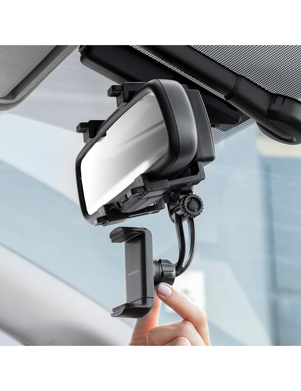 Soporte de smartphone para espejo retrovisor