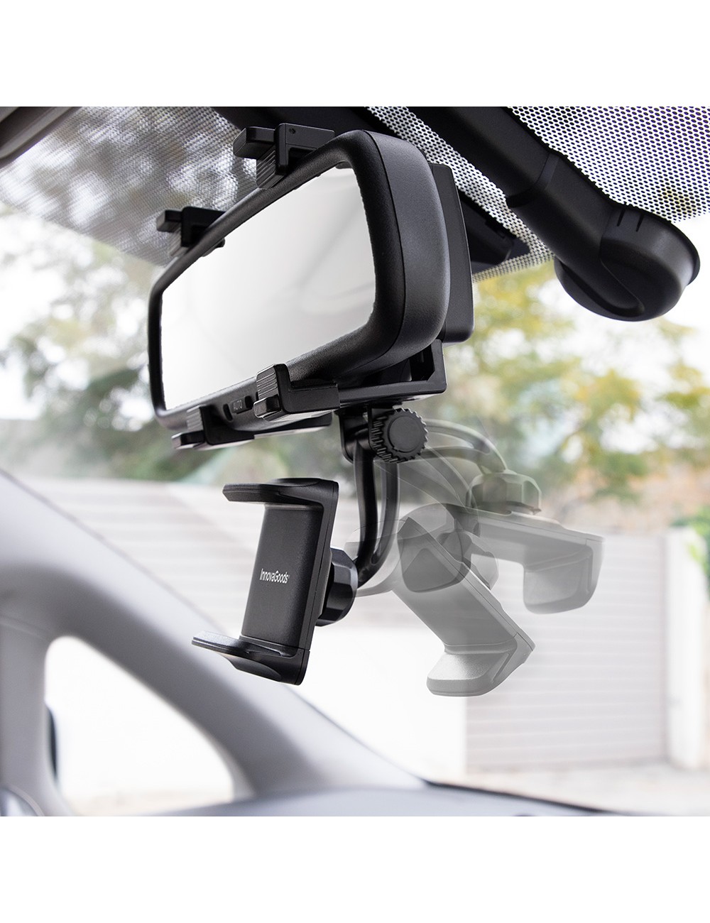 Soporte de smartphone para espejo retrovisor