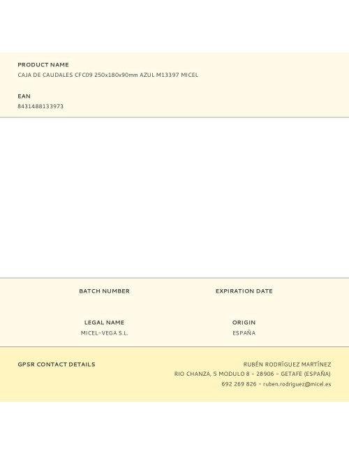 Caja de caudales cfc09 250x180x90mm azul m13397 micel