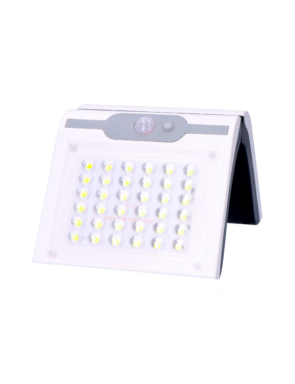 Aplique solar 2w 220lm 6.500k con sensor color blanco edm