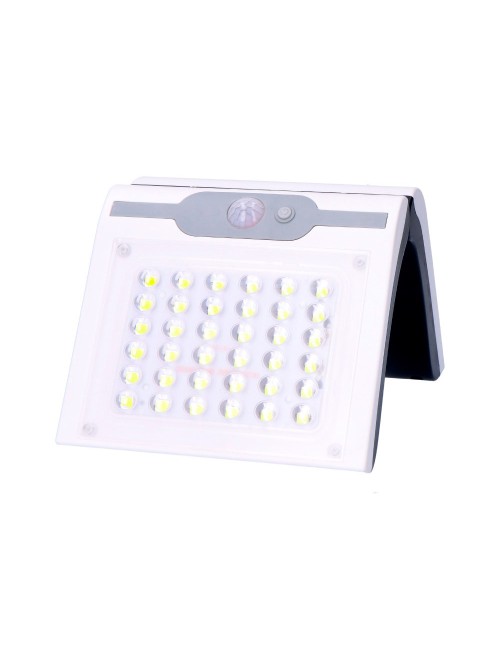 Aplique solar 2w 220lm 6.500k con sensor color blanco edm
