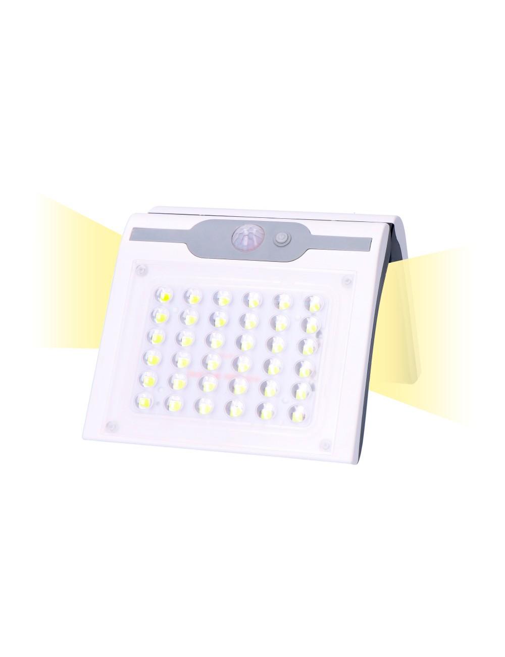 Aplique solar 2w 220lm 6.500k con sensor color blanco edm