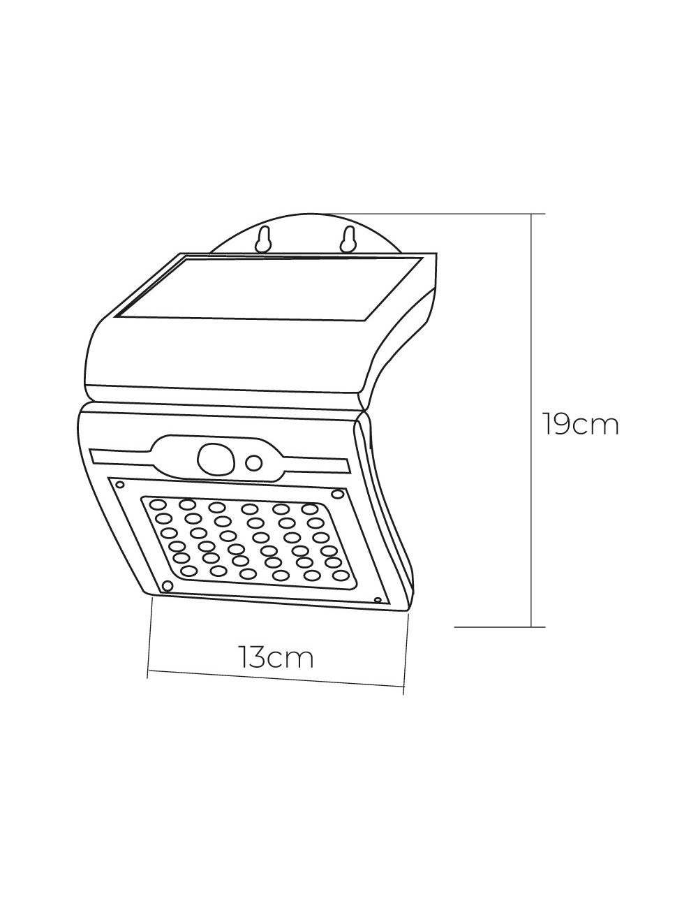 Aplique solar 2w 220lm 6.500k con sensor color blanco edm