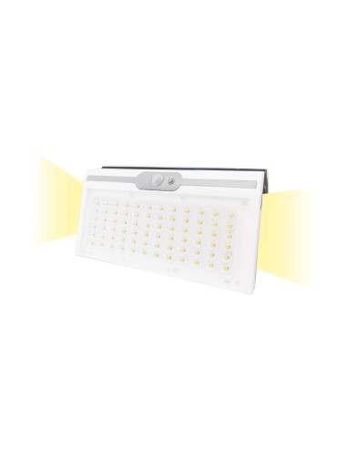 Aplique solar 6w 430lm 6.500k con sensor, color blanco
