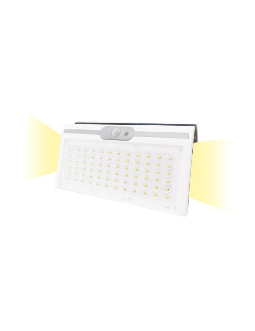 Aplique solar 6w 430lm 6.500k con sensor, color blanco
