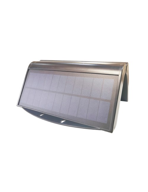 Aplique solar 6w 430lm 6.500k con sensor, color negro