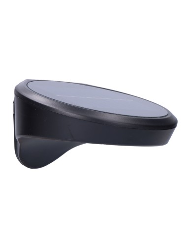 Aplique solar 2w 200lm 6500k con sensor color negro edm