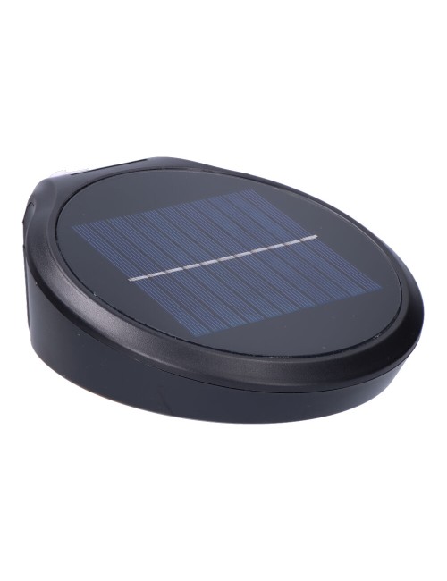 Aplique solar 2w 200lm 6500k con sensor color negro edm