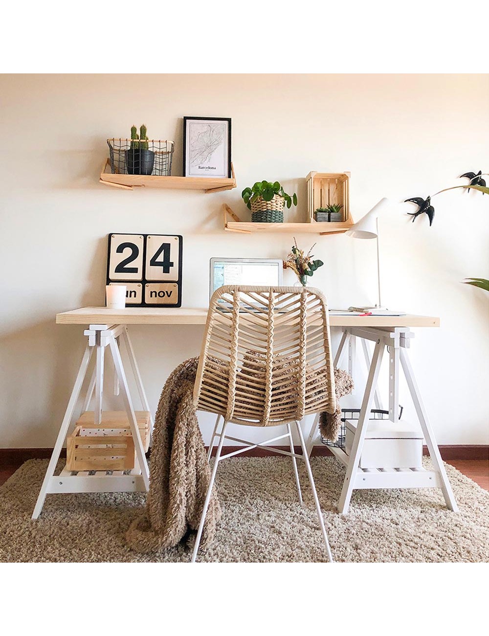 Caballete architect pino macizo blanco astigarraga