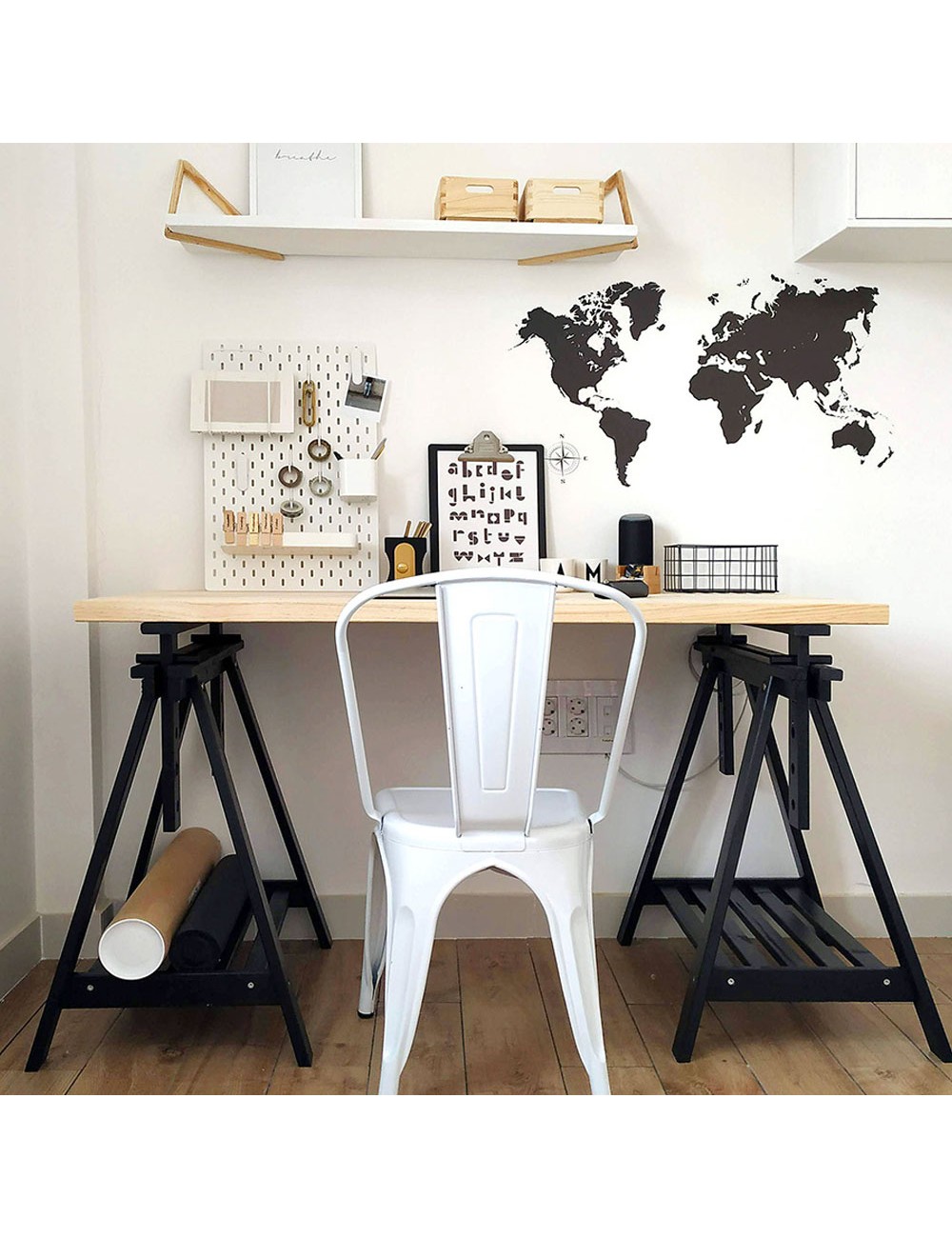 Caballete architect pino macizo negro astigarraga