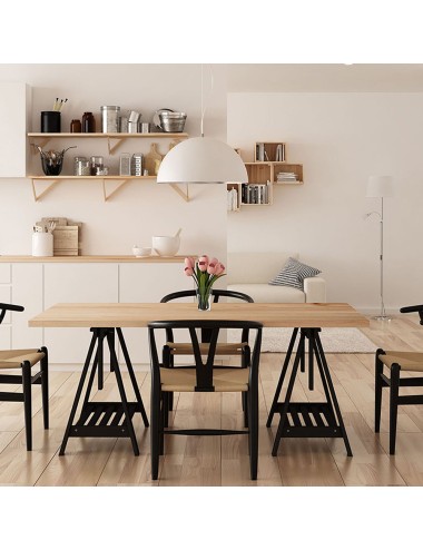 Caballete architect pino macizo negro astigarraga