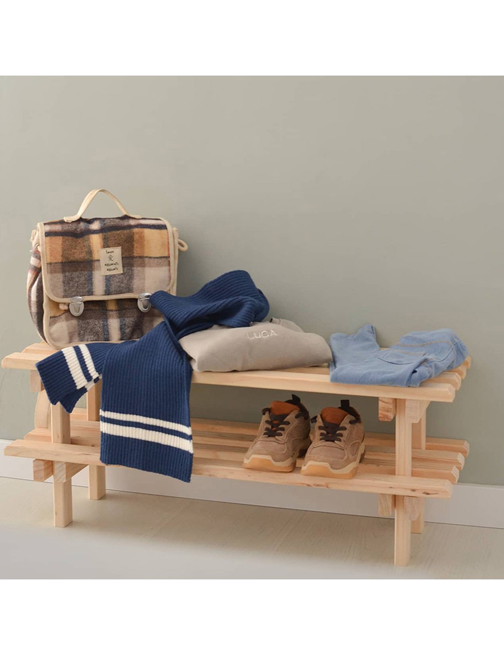 Zapatero de pino apilable evolution astigarraga