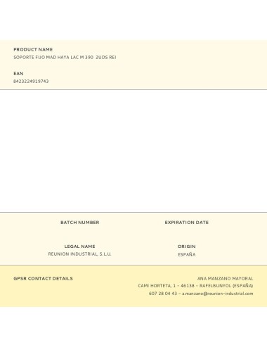 Soporte fijo mad haya lac m 390 2uds rei