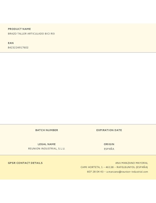 Brazo taller articulado bici rei